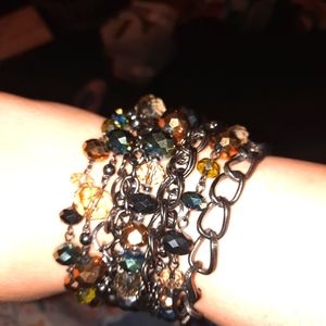 10 strand multicolored bracelet